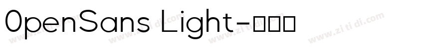 0penSans Light字体转换